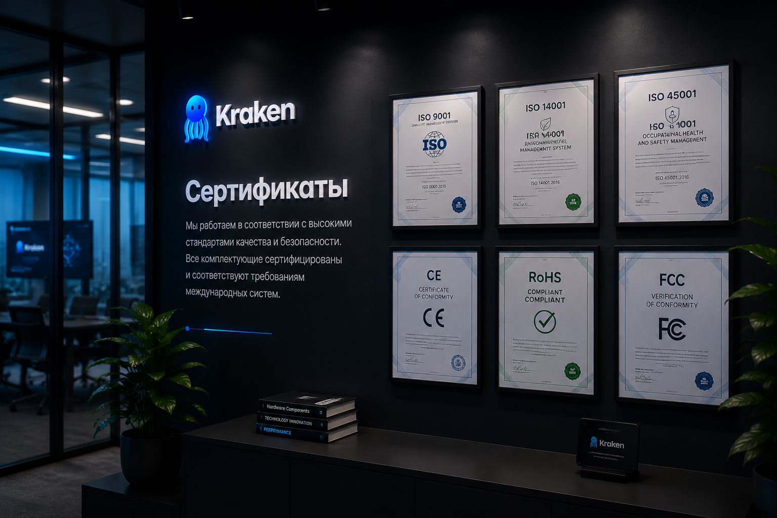 Документы и гарантия Kraken